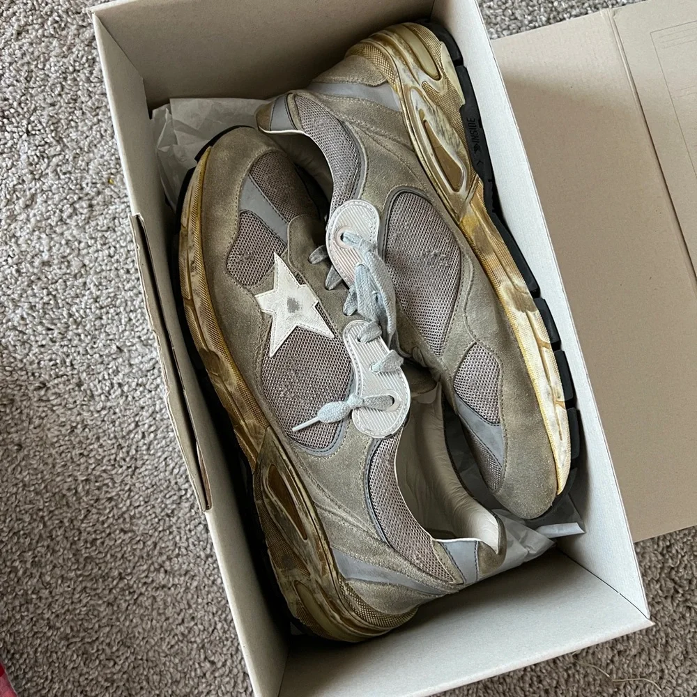 Golden Goose Running Dad Star Suede Sneakers - Picture 3 of 5